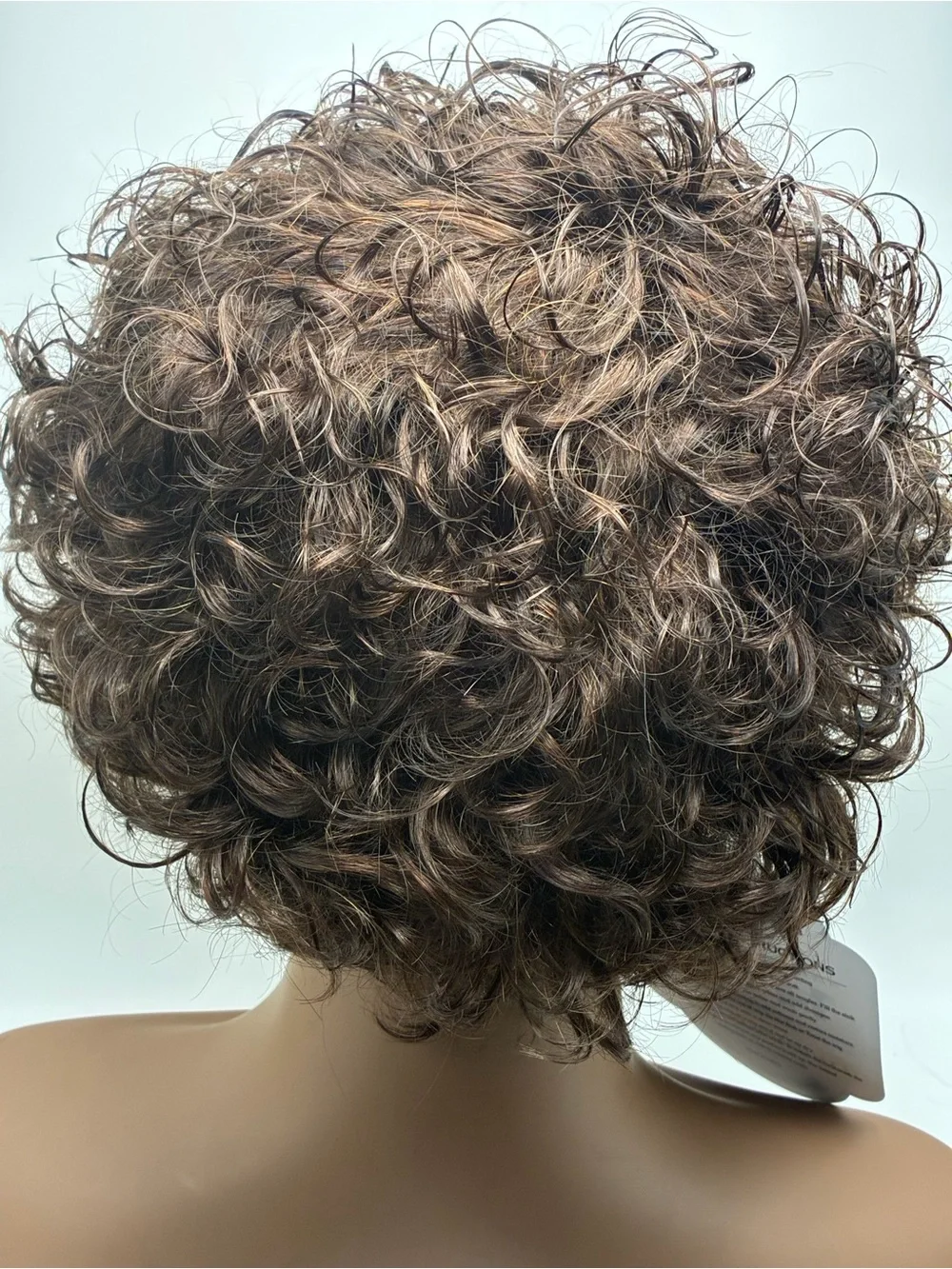 Short Curly Women's Wig in Brown - Brand.  Human hair